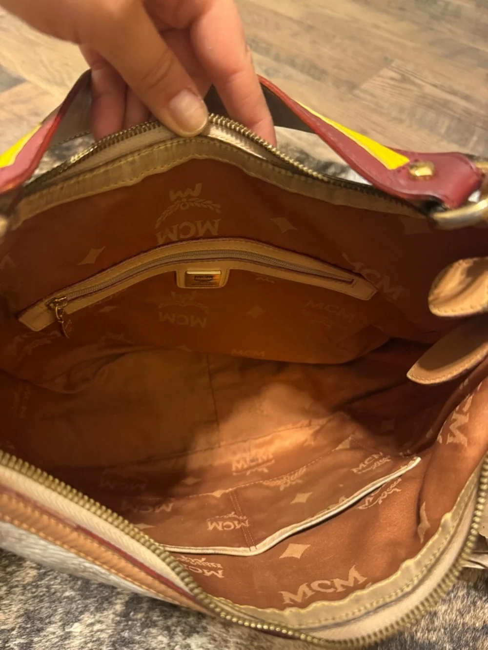 MCM Visetos Striped Hobo - Picture 11 of 14